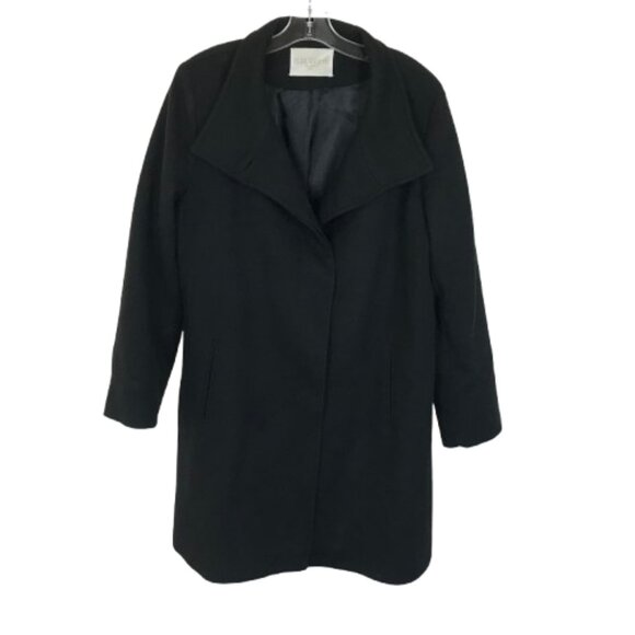 Fleurette Womens Size 14 Black Wool Cashmere Blend Winter Peacoat - Picture 1 of 6